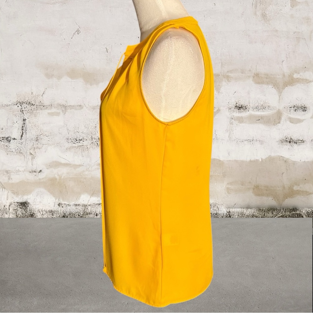 7th Avenue by NY & Company Women's Yellow V-Neck Blouse Size Small - Picture 3 of 6